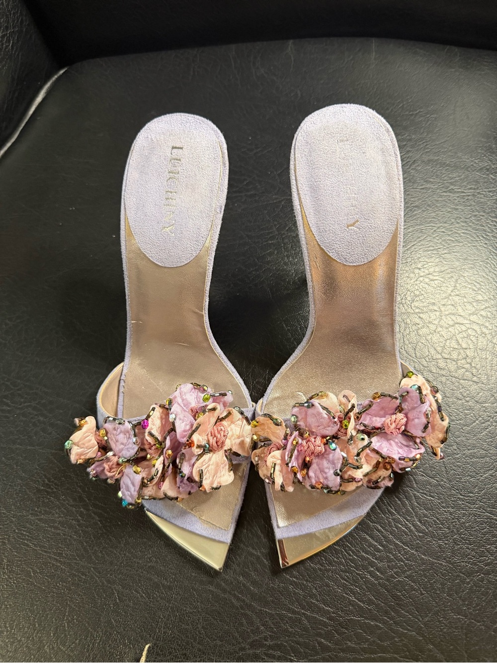 Aldo Pink & Blush Floral Embellished Slide Mules